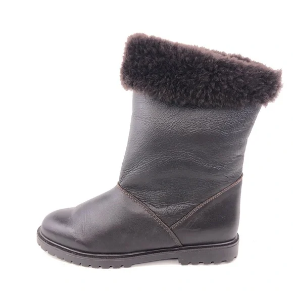 La Canadienne Brown Leather Winter Boots 8.5M - Picture 2 of 13